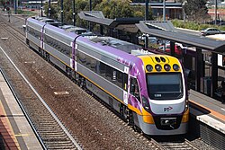 A V/Line VLocity operating in Victoria, Australia