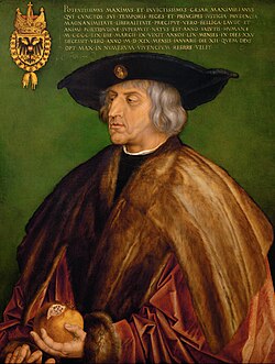 Portrait of Emperor Maximilian I, by Albrecht Dürer, 1519