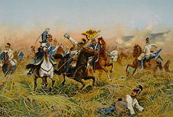 Cavalry clash at the Battle of Nachod