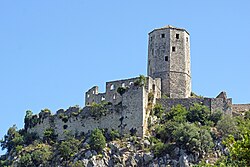Počitelj Citadel in Čapljina, built by King Tvrtko I of Bosnia in 1383.