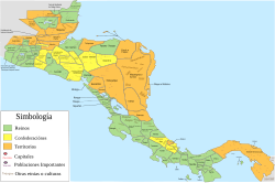 Central America map of indigenous people before European contact