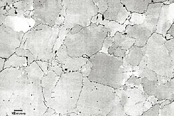 Backscattered electron image of Yule Marble grains