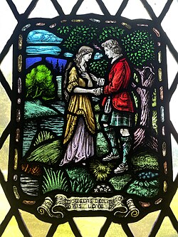 Stained Glass Window in Wee Kirk o' the Heather