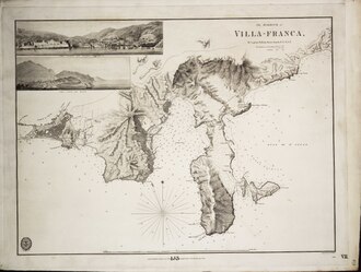 Smyth's chart of the harbour of Villa-Franca (Villefranche-sur-Mer)