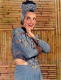 Singer and actress Carmen Miranda.
