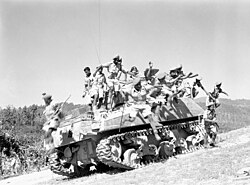 1-5 Mahratta Light Infantry of the British Indian Army in Florence, 28 August 1944
