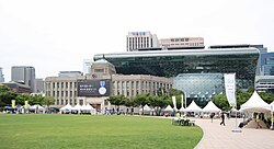 Seoul City Hall serves as the headquarters for the Seoul Metropolitan Government[8]