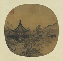 Chinese painting by Song dynasty artist Ma Lin, c. 1250. 24.8 × 25.2 cm