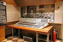 Bill Porter's audio console at RCA Studio B in Nashville. Studio B was the birthplace of the Nashville sound.