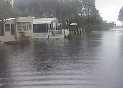 Flooding at Ramblers Mobile Home Park in Sarasota County