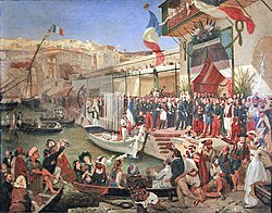 Arrival of Marshal Randon in Algiers in 1857 by Ernest Francis Vacherot
