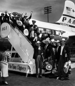 Canadian football team in Mexico City on July 5, 1957