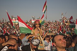 Pro-independence rally in Erbil, Kurdistan Region, September 2017