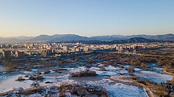 Wetland park in Changping District in winter