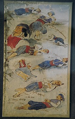 Lear sketches dated 15 May 1864, from Paddy Leigh Fermor's collection