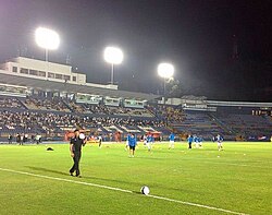 Training in the Estadio Doroteo Guamuch