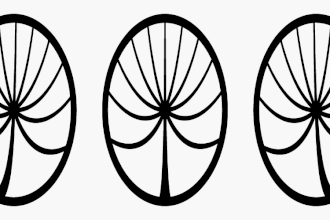 Wheels which travel at 9/10 the speed of light. The speed of the top of a wheel is 0.994 c while the speed of the bottom is always zero. This is why the top is contracted relative to the bottom. This animation is made with the assumption that the spokes of a wheel are much more elastic than its circumference. Otherwise there could be a rupture of the spokes or of the circumference. In the rest frame of the center of a wheel, wheels are circular and their spokes are straight and equidistant, but their circumference is contracted and exerts a pressure on the spokes.