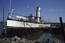 In 1994, the PS Medway Queen in Damhead Creek, Kingsnorth.