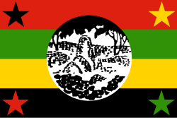 The flag of ZAPU, which was largely eliminated by ZANU-PF in the Gukurahundi