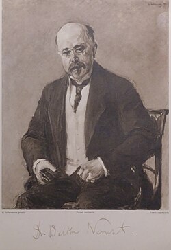 Nernst 1912, portrait by Max Liebermann