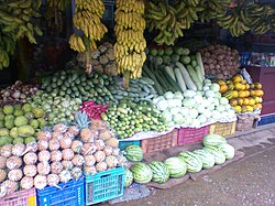 Vegetable shop in India