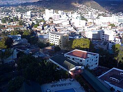 Downtown Tegucigalpa as viewed westward from the Honduras Maya Hotel
