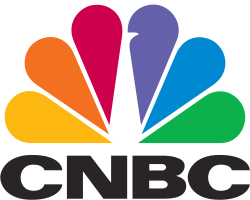 The CNBC logo from 1996 to 2023. It is based on the 1986 NBC logo.