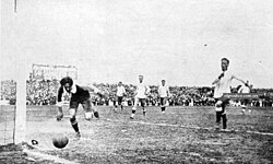 A moment of the Argentina v Uruguay match