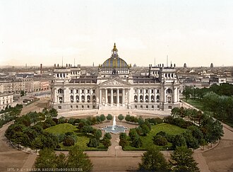 The Reichstag's new building as of 1894