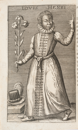 A Tupinambá named "Louis Henri", who visited Louis XIII in Paris in 1613, in Claude d'Abbeville, Histoire de la mission.
