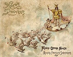 An invitation to the Krewe of Proteus ball, New Orleans, 1896