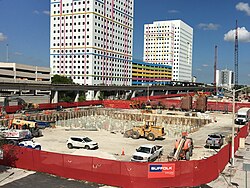 Construction on MiamiCentral in 2015