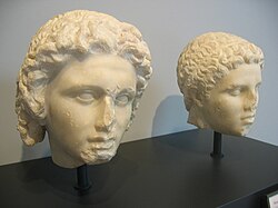 Alexander and his general Hephaestion, at the Getty Villa
