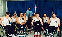 Australian Wheelchair Rugby team at the 1996 Atlanta Paralympics
