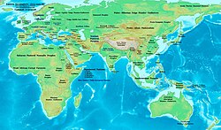 The main polities in Eurasia around 1000 BC