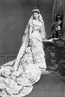 Augusta Victoria of Schleswig-Holstein, as a bride of Prince William, 1881