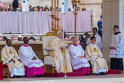 Pope Leo XIV presiding over his inaugural papal Mass