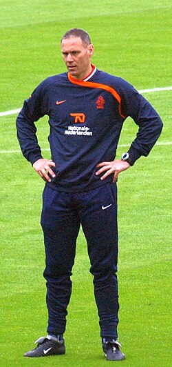 Van Basten while manager of the Netherlands.