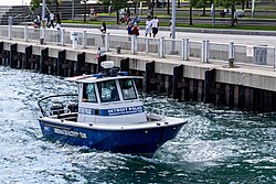 Detroit Police Underwater Recovery Team boat