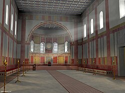 Digital reconstruction of the aula regia of Ingelheim Imperial Palace (around 790)