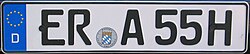 Plate for a specific vintage car